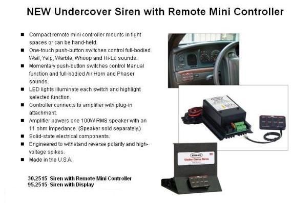 SHO-ME NEW (30.2515)  Siren with Remote Mini Controller / (95.2515)  Siren with Display